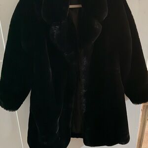 Black fur Coat